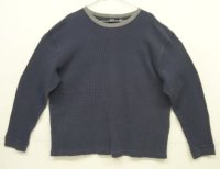 90'S GAP 旧タグ サーマル 長袖 Tシャツ ネイビー/グレートリム (VINTAGE)