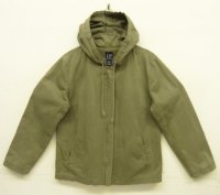 00'S GAP 旧タグ コットン フルジップ ショートパーカー カーキ (VINTAGE)