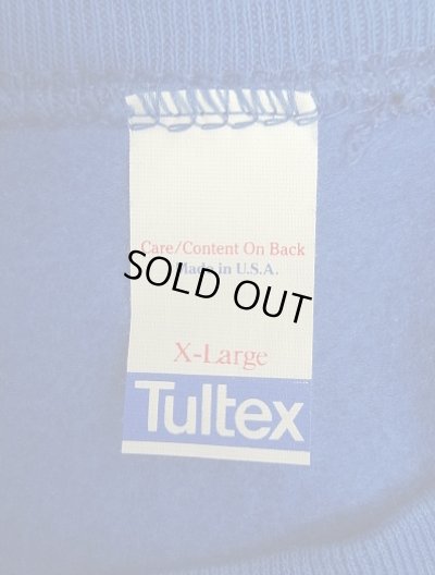 画像2: 80'S TULTEX ラグランスリーブ クルーネック スウェットシャツ ブルー USA製 (DEADSTOCK)