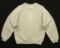 80'S JERZEES ラグランスリーブ クルーネック スウェットシャツ ヘザーグレー USA製 (VINTAGE)