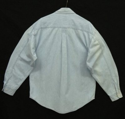 画像3: 90'S GAP 旧タグ 長袖 シャンブレーシャツ ブルー (VINTAGE)