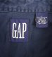 画像2: 90'S GAP 旧タグ コットンツイル 長袖 ワークシャツ ネイビー (VINTAGE) (2)