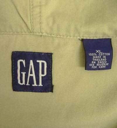 画像2: 90'S GAP 旧タグ コットン ハーフジップ デッキパーカー ベージュ (VINTAGE)
