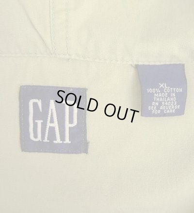 画像2: 90'S GAP 旧タグ コットン ハーフジップ デッキパーカー ベージュ (VINTAGE)