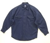 90'S GAP 旧タグ コットンツイル 長袖 ワークシャツ ネイビー (VINTAGE)