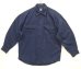画像1: 90'S GAP 旧タグ コットンツイル 長袖 ワークシャツ ネイビー (VINTAGE) (1)