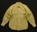 画像1: 40'S アメリカ軍 US ARMY "STAND UP COLLAR" マチ付き 長袖 チノシャツ ベージュ (VINTAGE) (1)