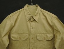 他の写真1: 40'S アメリカ軍 US ARMY "STAND UP COLLAR" マチ付き 長袖 チノシャツ ベージュ (VINTAGE)