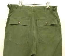 他の写真3: 60'S アメリカ軍 US ARMY "OG107" 初期モデル コットンサテン 平ボタン ベイカーパンツ (VINTAGE)