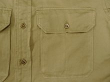 他の写真2: 50'S アメリカ軍 US ARMY "STAND UP COLLAR" マチ付き 長袖 チノシャツ ベージュ (VINTAGE)