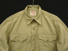 他の写真1: 50'S CREIGHTON "USMC" マチ付き 長袖 ポプリンシャツ ベージュ (VINTAGE)