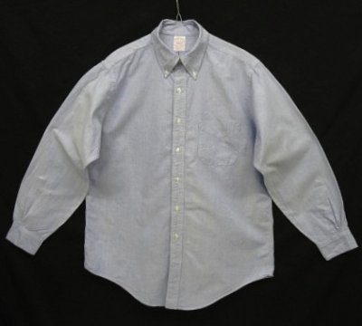 画像1: 90'S BROOKS BROTHERS "MAKERS" オックスフォード BDシャツ ブルー USA製 (VINTAGE)