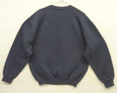 画像4: 90'S RUSSELL ATHLETIC 前Vガゼット付き クルーネック スウェットシャツ ヘザーネイビー メキシコ製 (VINTAGE)