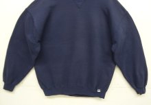 他の写真3: 90'S RUSSELL ATHLETIC 前Vガゼット付き クルーネック スウェットシャツ ネイビー USA製 (VINTAGE)
