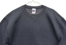 他の写真1: 90'S RUSSELL ATHLETIC 前Vガゼット付き クルーネック スウェットシャツ ヘザーネイビー メキシコ製 (VINTAGE)