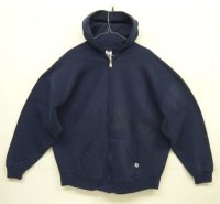 90'S RUSSELL ATHLETIC フルジップ スウェットパーカー ネイビー メキシコ製 (VINTAGE)