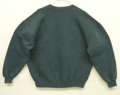 画像4: 90'S RUSSELL ATHLETIC 前Vガゼット付き クルーネック スウェットシャツ ダークグリーン USA製 (VINTAGE)