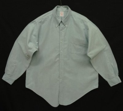 画像1: 80'S BROOKS BROTHERS "MAKERS" オックスフォード BDシャツ ライトグリーン USA製 (VINTAGE)