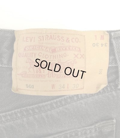 画像4: 90'S LEVIS 501 デニム ブラック メキシコ製 W34L30 (VINTAGE)