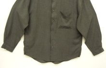 他の写真2: FENN WRIGHT & MANSON レーヨン 長袖 ノーカラーシャツ チャコール (USED)