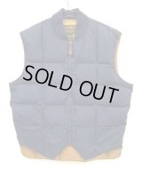 90'S EDDIE BAUER "DOWNLIGHT VEST" 黒タグ グースダウン スクエアキルト ダウンベスト ネイビー (VINTAGE)