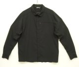 ARC'TERYX "SKYLINE LS SHIRT" 比翼付き スナップボタン ナイロンシャツ ブラック (USED)