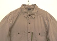 他の写真1: 00'S PATAGONIA ストレッチ素材切り替え ナイロンシャツ グレージュ/オリーブ (VINTAGE)
