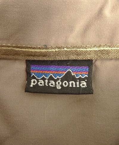 画像2: 00'S PATAGONIA ストレッチ素材切り替え ナイロンシャツ グレージュ/オリーブ (VINTAGE)