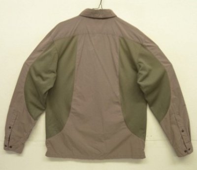 画像3: 00'S PATAGONIA ストレッチ素材切り替え ナイロンシャツ グレージュ/オリーブ (VINTAGE)