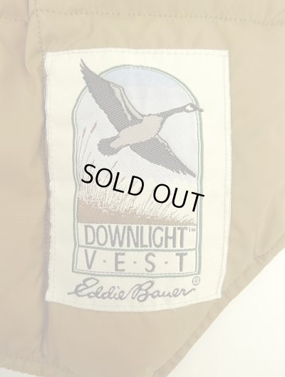 画像4: 90'S EDDIE BAUER "DOWNLIGHT VEST" 黒タグ グースダウン スクエアキルト ダウンベスト ネイビー (VINTAGE)
