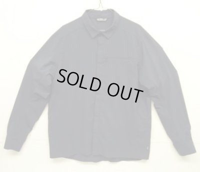 画像1: ARC'TERYX "SKYLINE LS SHIRT" 比翼付き スナップボタン ナイロンシャツ ネイビー (USED)