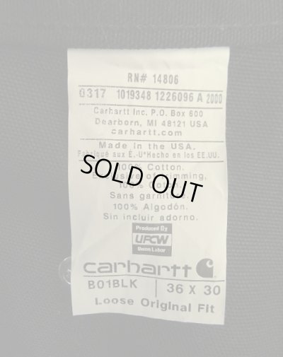 画像3: CARHARTT ダブルニー ダック ペインターパンツ ブラック W36L30 USA製 (DEADSTOCK)