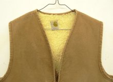 他の写真1: 70'S CARHARTT プリントタグ 裏地ボア ダックベスト SCOVILLジップ ブラウン USA製 (VINTAGE)