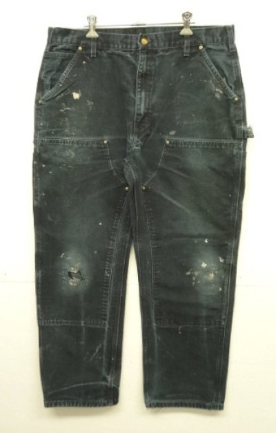 画像1: CARHARTT ダブルニー ダック ペインターパンツ ブラック W38L32 (VINTAGE)