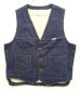 画像1: 80'S WRANGLER "NO-FAULT DENIMS" 裏地ボア デニムベスト インディゴ USA製 (VINTAGE) (1)