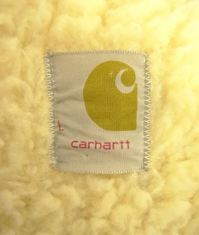 画像2: 70'S CARHARTT プリントタグ 裏地ボア ダックベスト SCOVILLジップ ブラウン USA製 (VINTAGE)