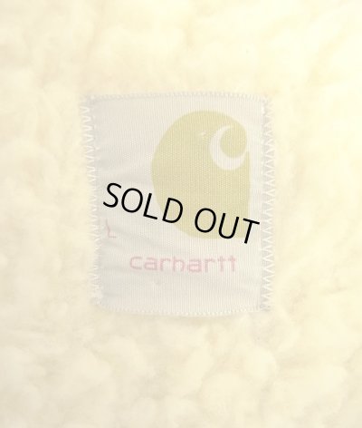 画像2: 70'S CARHARTT プリントタグ 裏地ボア ダックベスト SCOVILLジップ ブラウン USA製 (VINTAGE)