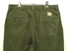 他の写真3: 90'S RALPH LAUREN "ボックスロゴ" ノープリーツ チノパンツ オリーブ W34L30 USA製 (VINTAGE)