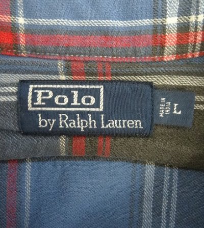画像2: 90'S RALPH LAUREN フランネル 長袖 ワークシャツ チェック柄 (VINTAGE)