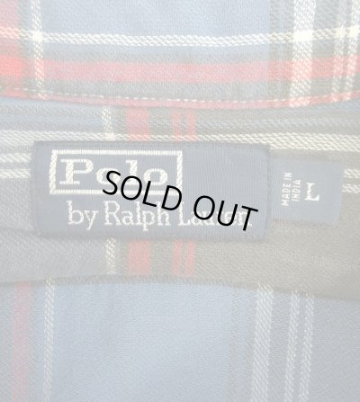 画像2: 90'S RALPH LAUREN フランネル 長袖 ワークシャツ チェック柄 (VINTAGE)