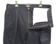 他の写真1: 90'S RALPH LAUREN "ボックスロゴ" ツープリーツ チノパンツ ネイビー W34L30 USA製 (VINTAGE)