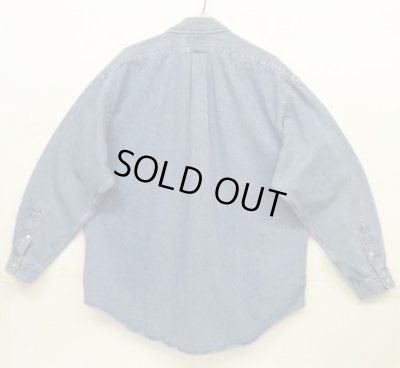 画像3: 90'S RALPH LAUREN "BIG SHIRT" デニム 長袖 BDシャツ インディゴ (VINTAGE)
