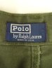 画像2: 90'S RALPH LAUREN "ボックスロゴ" ノープリーツ チノパンツ オリーブ W34L30 USA製 (VINTAGE) (2)