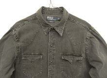 他の写真1: 90'S RALPH LAUREN "WESTERN" デニム 長袖 ウエスタンシャツ ブラック (VINTAGE)