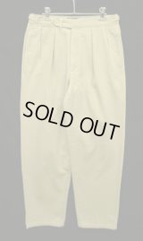 90'S RALPH LAUREN ウエスタアジャスター付き ツープリーツ チノパンツ ベージュ W32L30 USA製 (VINTAGE)