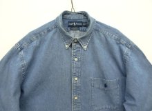 他の写真1: 90'S RALPH LAUREN "BIG SHIRT" デニム 長袖 BDシャツ インディゴ (VINTAGE)