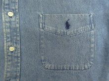 他の写真2: 90'S RALPH LAUREN "BIG SHIRT" デニム 長袖 BDシャツ インディゴ (VINTAGE)