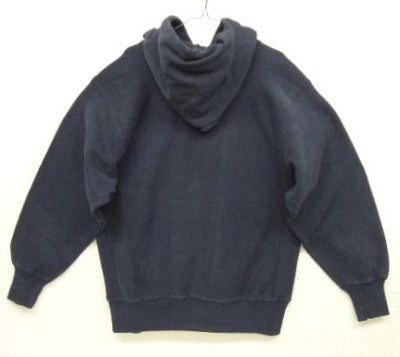 画像5: 90'S CHAMPION 刺繍タグ リバースウィーブ パーカー ネイビー USA製 (VINTAGE)