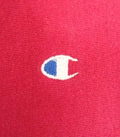 画像3: 90'S CHAMPION 刺繍タグ リバースウィーブ 無地 ダークレッド USA製 (VINTAGE)
