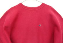 他の写真1: 90'S CHAMPION 刺繍タグ リバースウィーブ 無地 ダークレッド USA製 (VINTAGE)